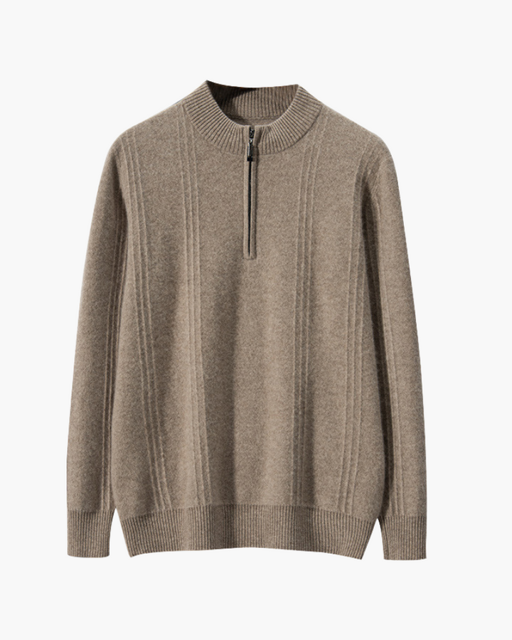 Zaragoza | 100% Cashmere Ribbed Half-Zip