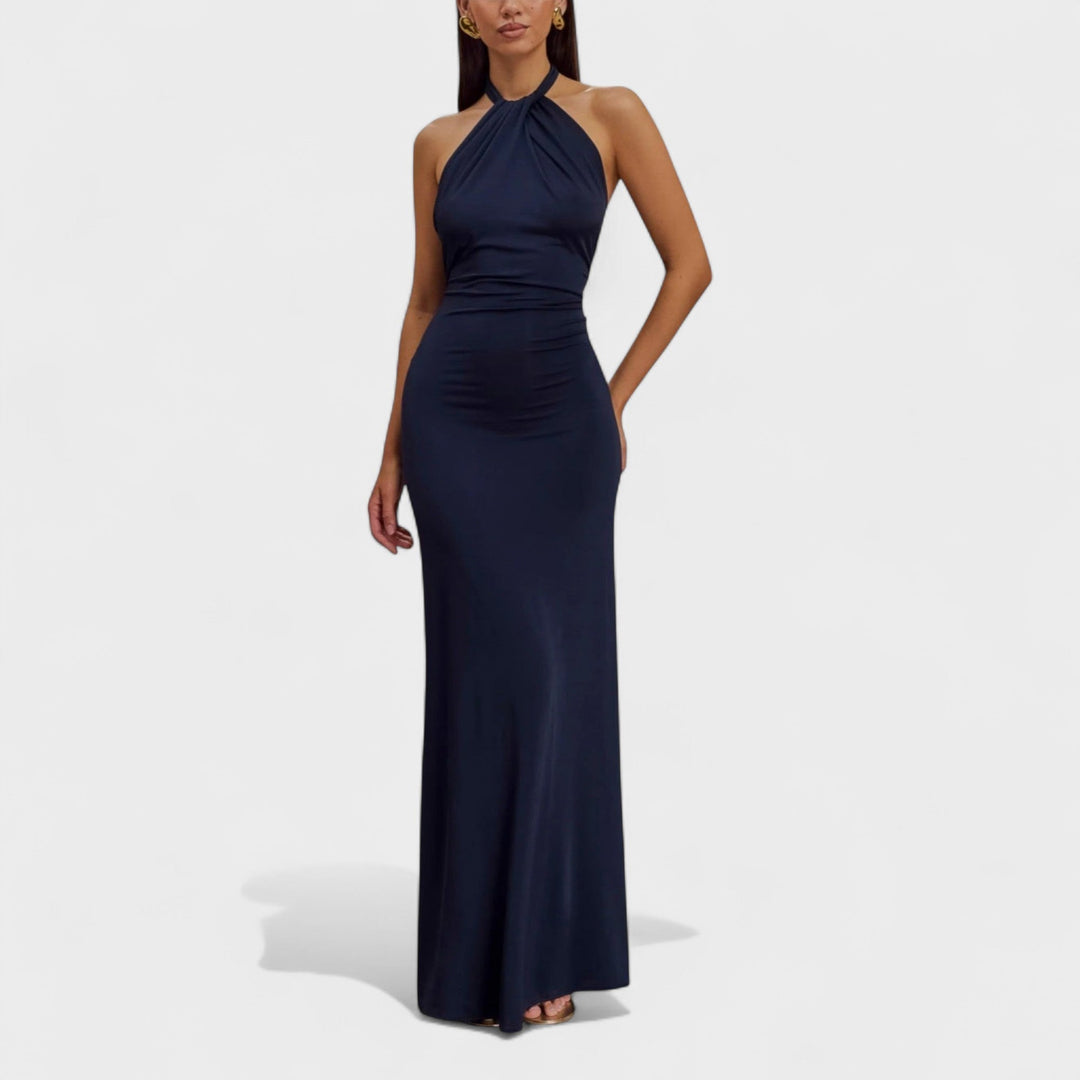 Riva - Elegante Vestido Maxi con Cuello Halter