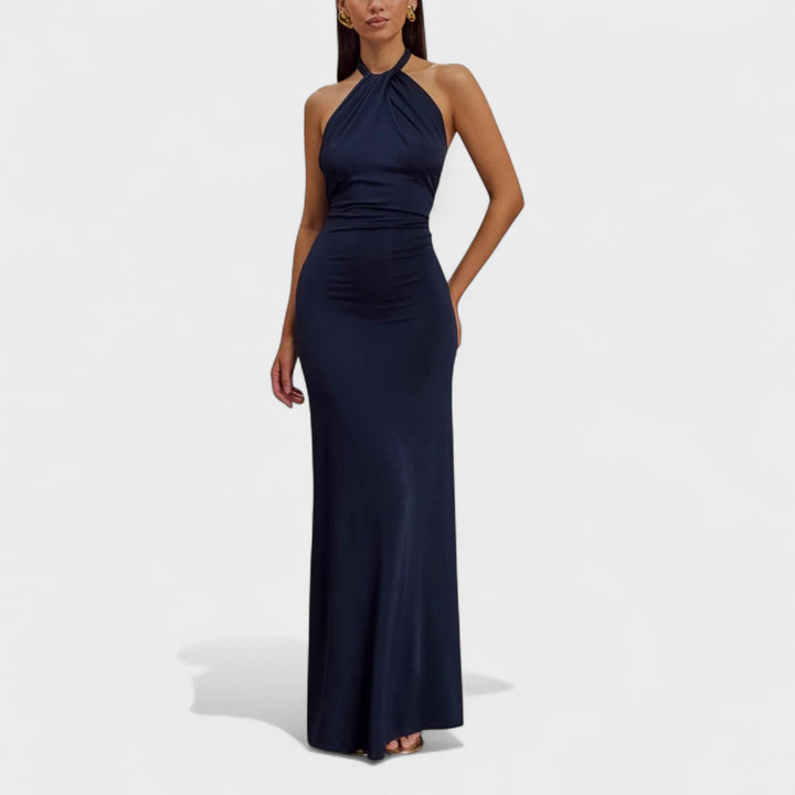 Riva - Elegante Vestido Maxi con Cuello Halter