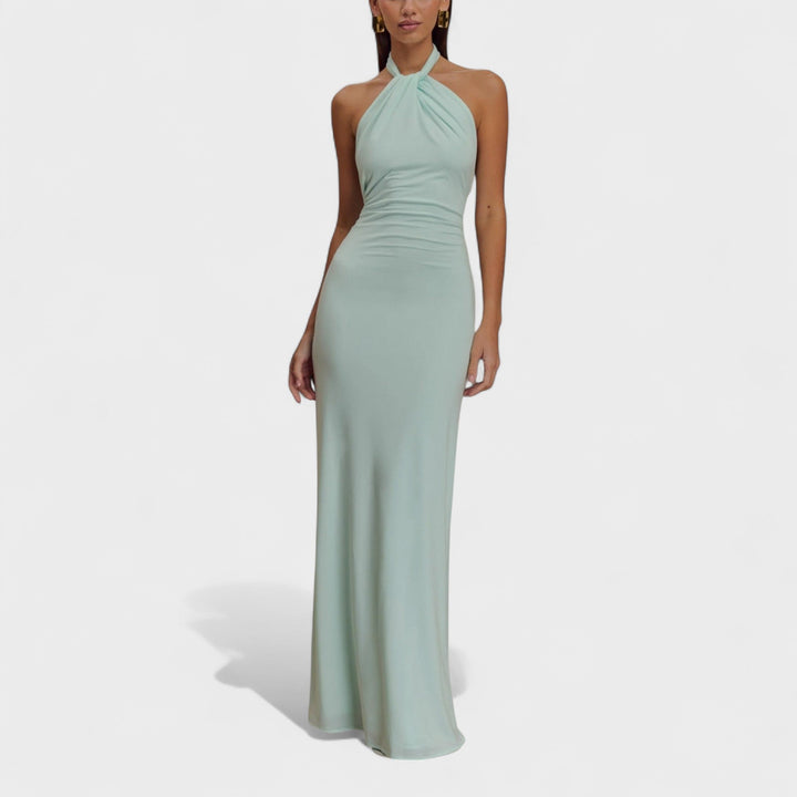 Riva - Elegante Vestido Maxi con Cuello Halter