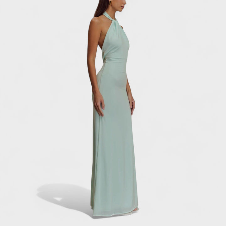 Riva - Elegante Vestido Maxi con Cuello Halter