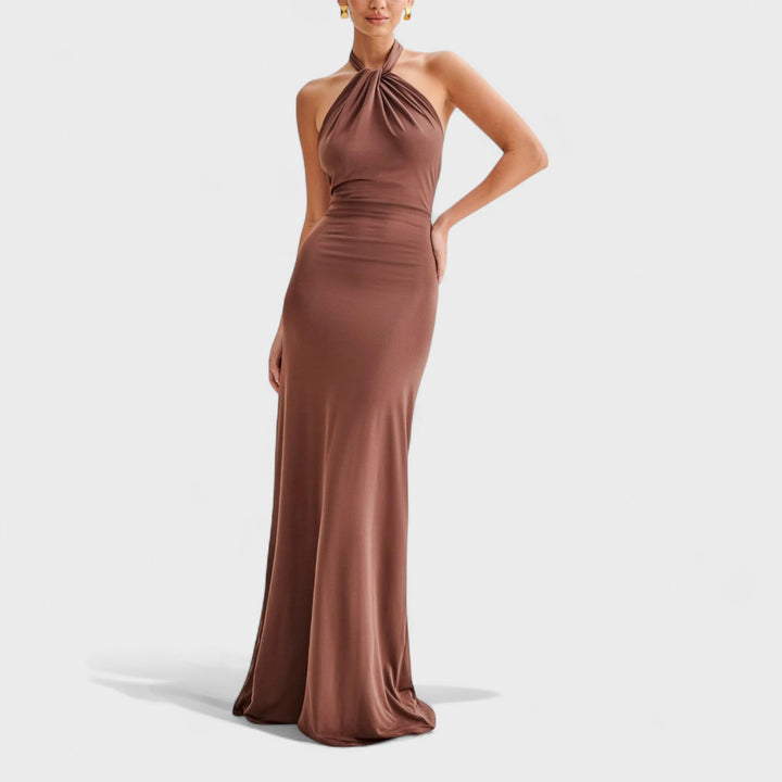 Riva - Elegante Vestido Maxi con Cuello Halter