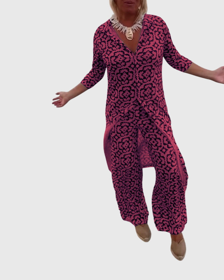 Gabriella | Conjunto Elegante Vintage de Dos Piezas