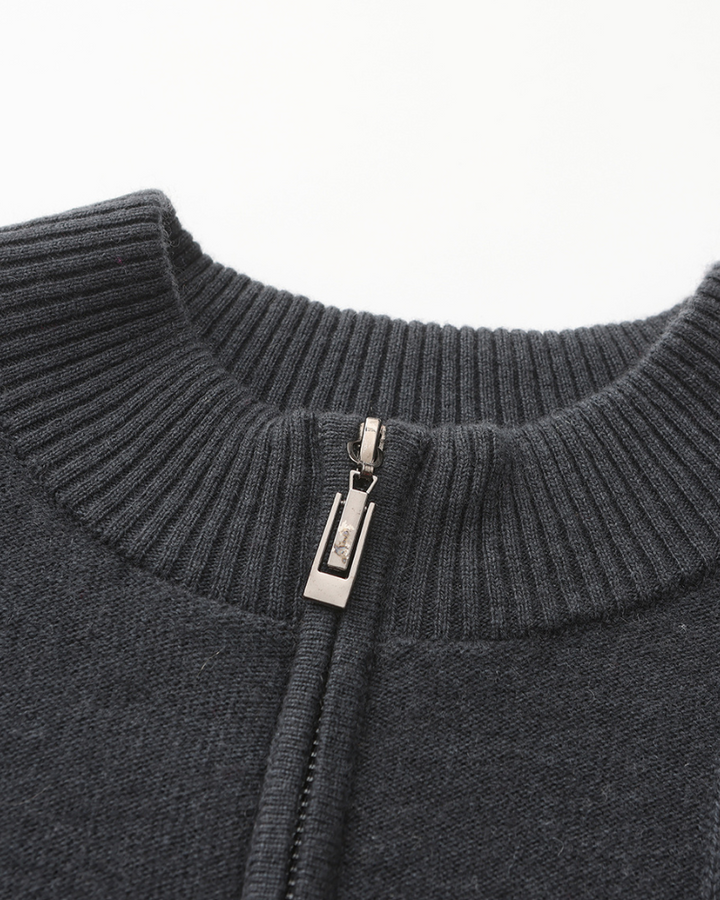 Zaragoza | 100% Cashmere Ribbed Half-Zip