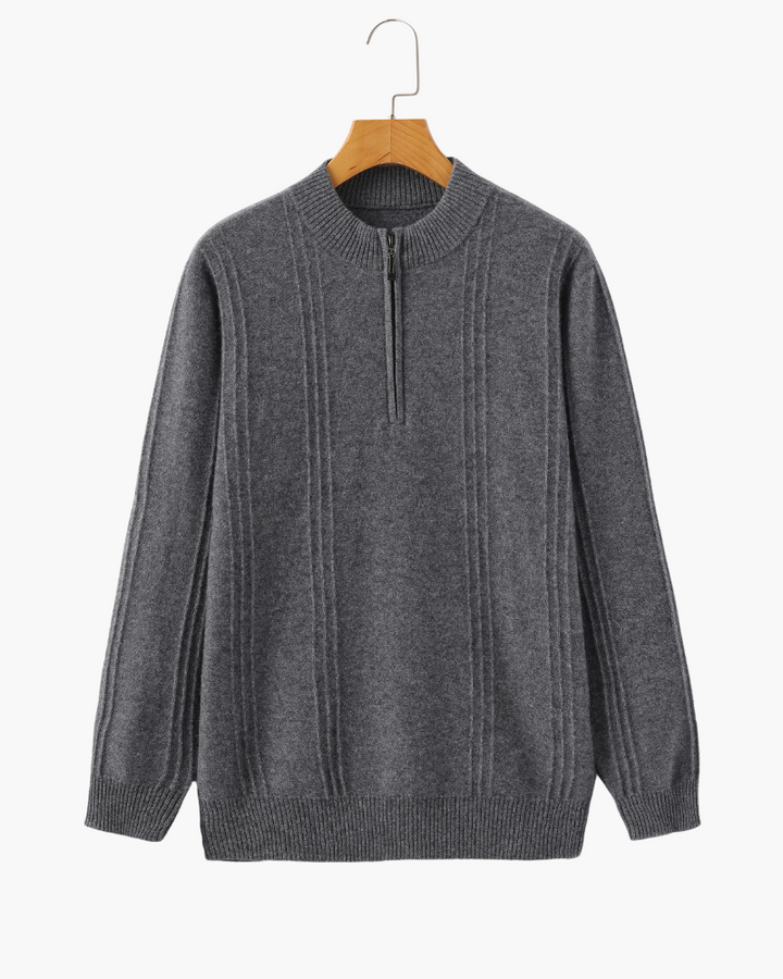 Zaragoza | 100% Cashmere Ribbed Half-Zip