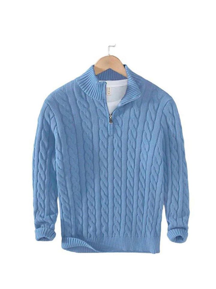 Fuerteventura | Suéter de Cable con Cierre de Cremallera