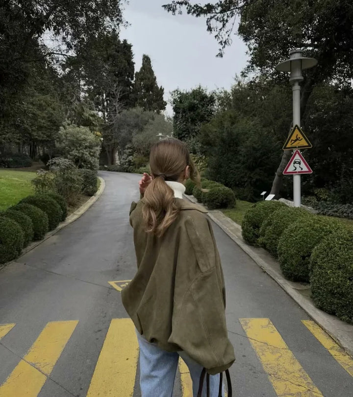 Calvera | Bomber Suede Efecto Premium