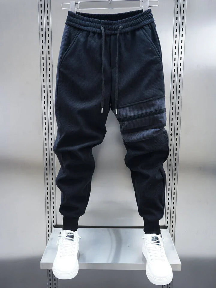 PANTALÓN RELAJADO A RAYAS PATCHWORK