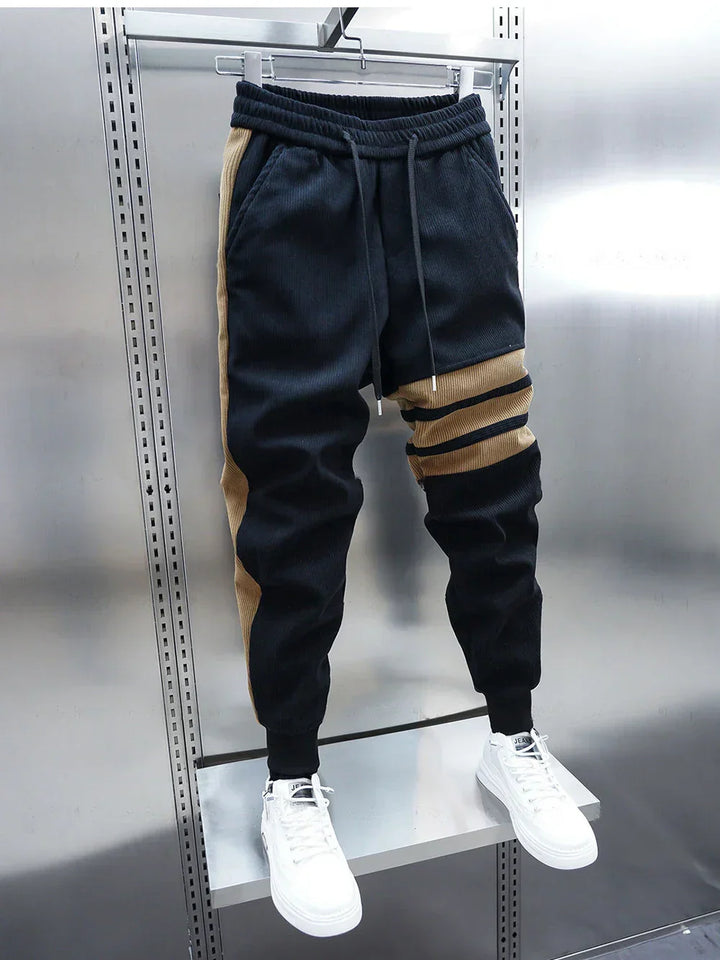 PANTALÓN RELAJADO A RAYAS PATCHWORK