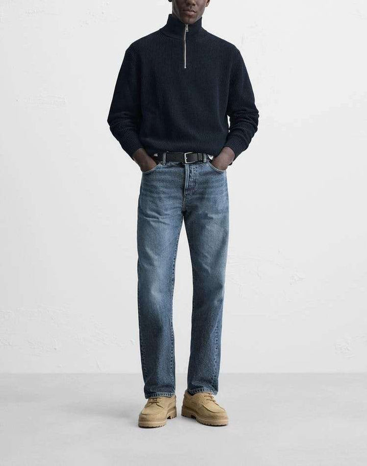 Pamplona | Sudadera de media cremallera con elegante diseño de punto