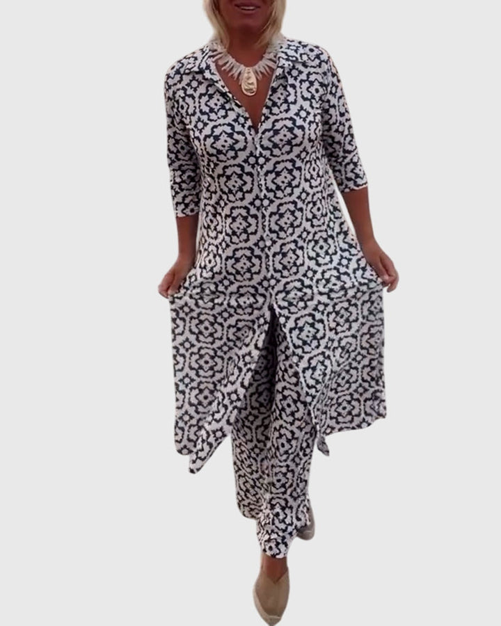 Gabriella | Conjunto Elegante Vintage de Dos Piezas