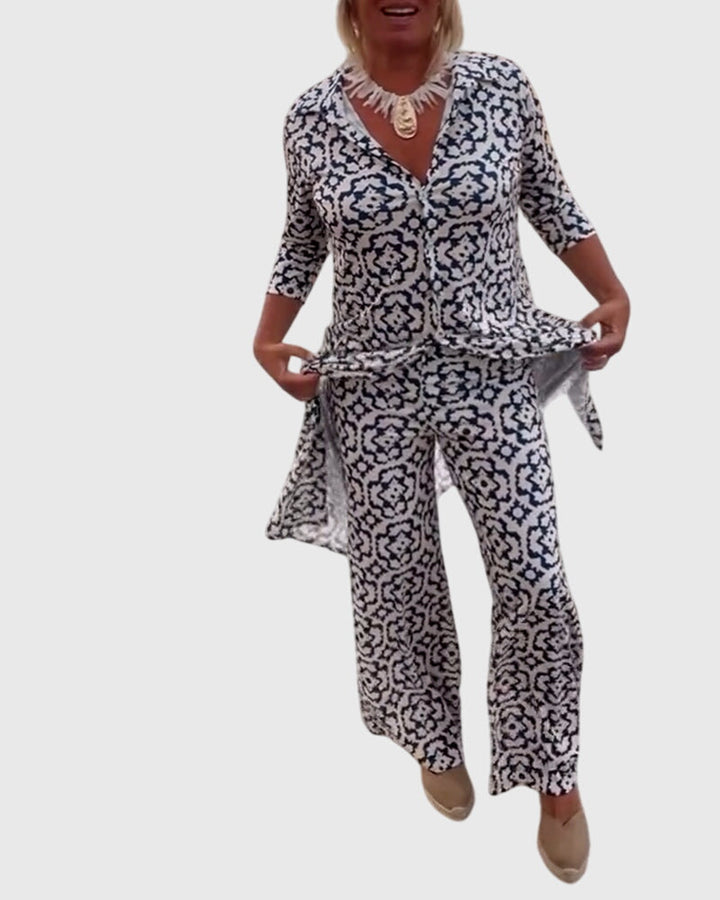 Gabriella | Conjunto Elegante Vintage de Dos Piezas