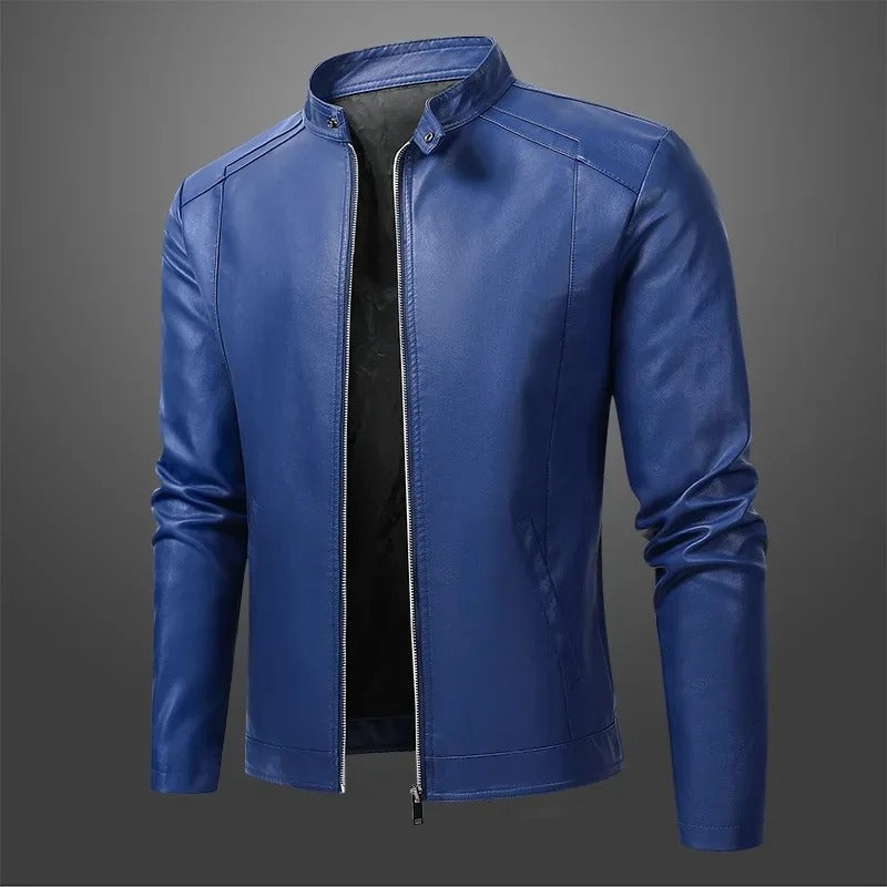 Chaqueta Biker de Cuero Elegante para Hombre