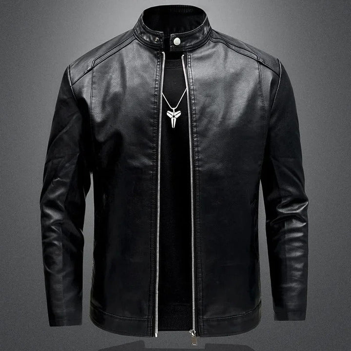 Chaqueta Biker de Cuero Elegante para Hombre